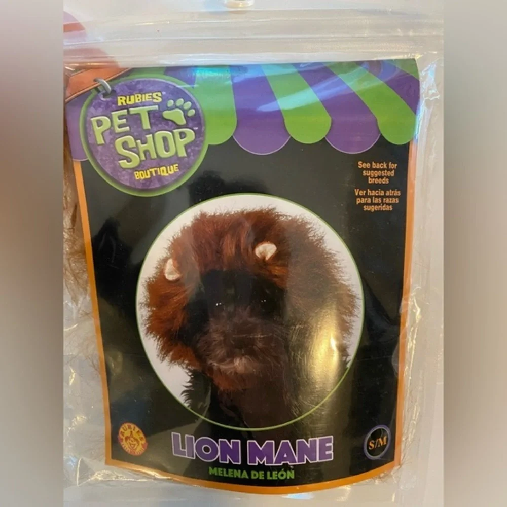 RUBIES PET SHOP BOUTIQUE LIONS MANE COSTUME SIZE SMALL / MEDIUM BRAND NEW